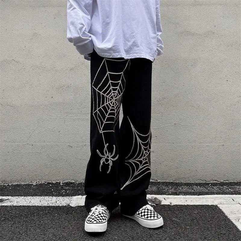 Streetwear Y2k Pants Anime Sweatpants Male Wide Leg Oversize Pants Men Techwear Baggy Straight Trousers 2023 New