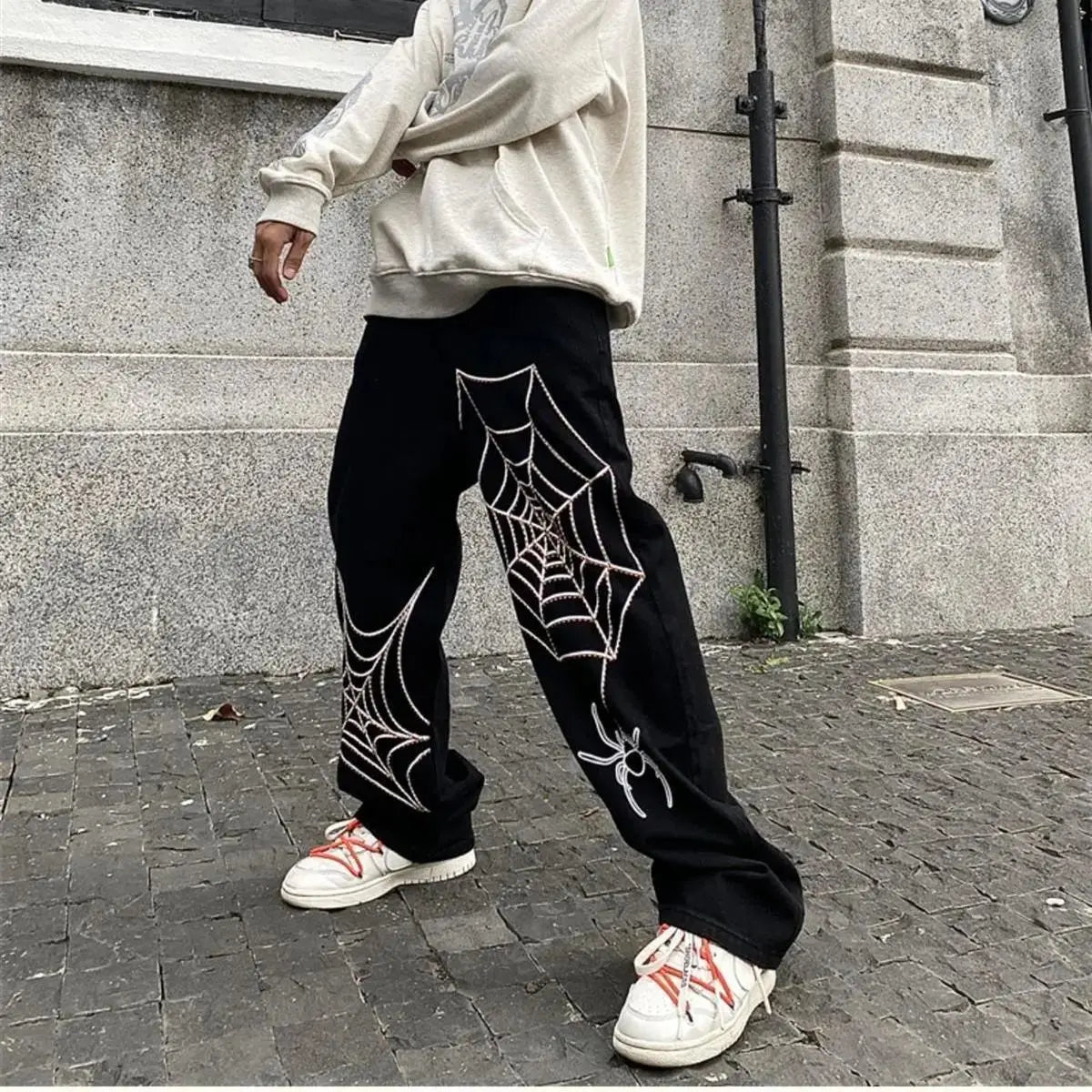 Streetwear Y2k Pants Anime Sweatpants Male Wide Leg Oversize Pants Men Techwear Baggy Straight Trousers 2023 New
