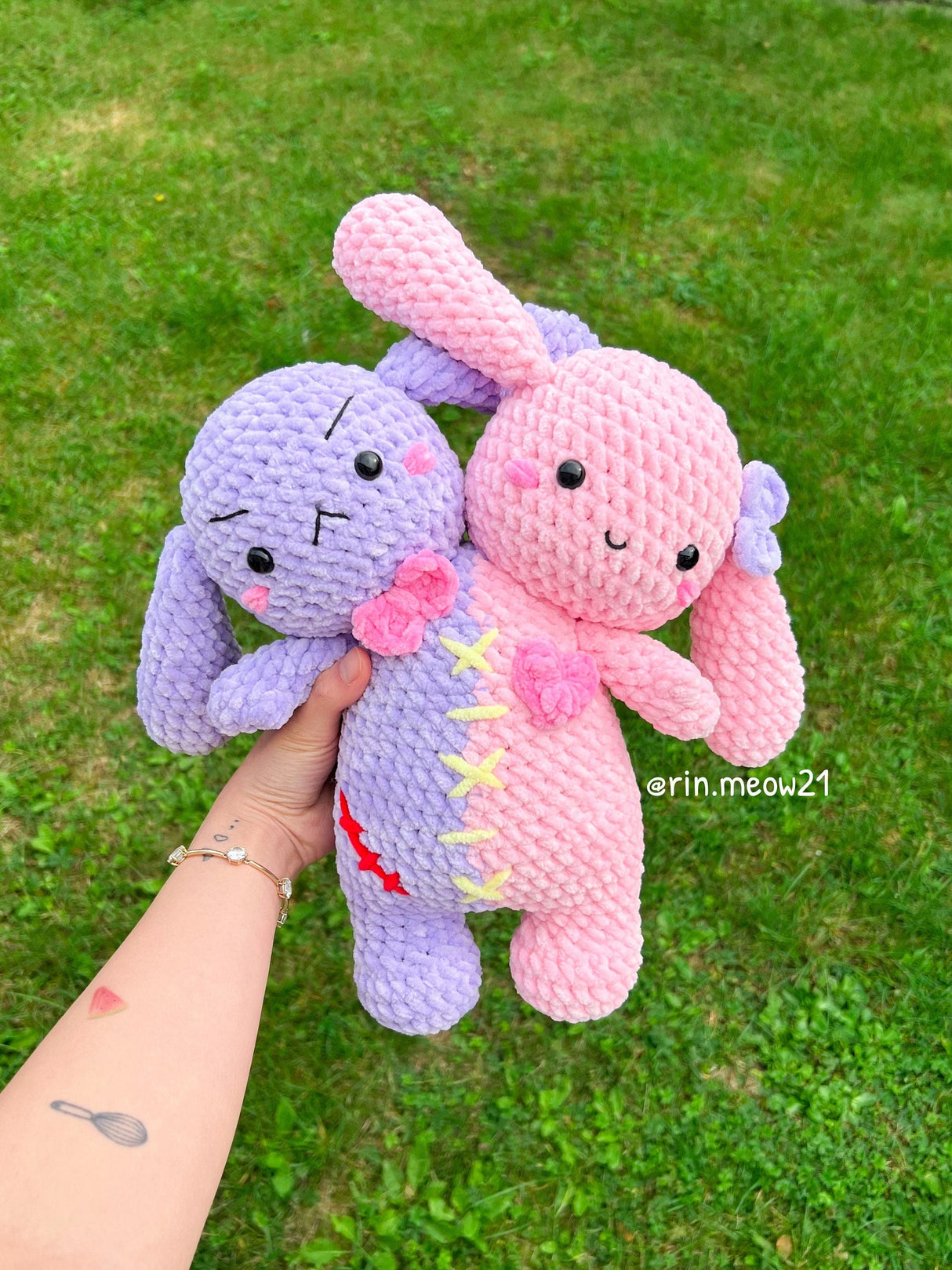 Two-Headed Plushie Crochet Pattern | Bunny & Bear PDF