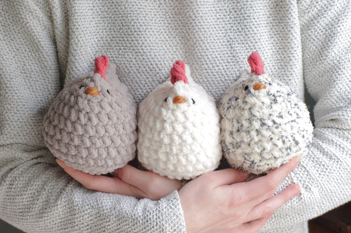 Mabel Chicken Crochet Pattern PDF | Low-Sew Beginner Tutorial