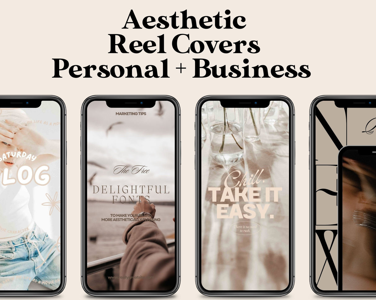 1800 Aesthetic Neutral Instagram Templates | Beige Boho Canva