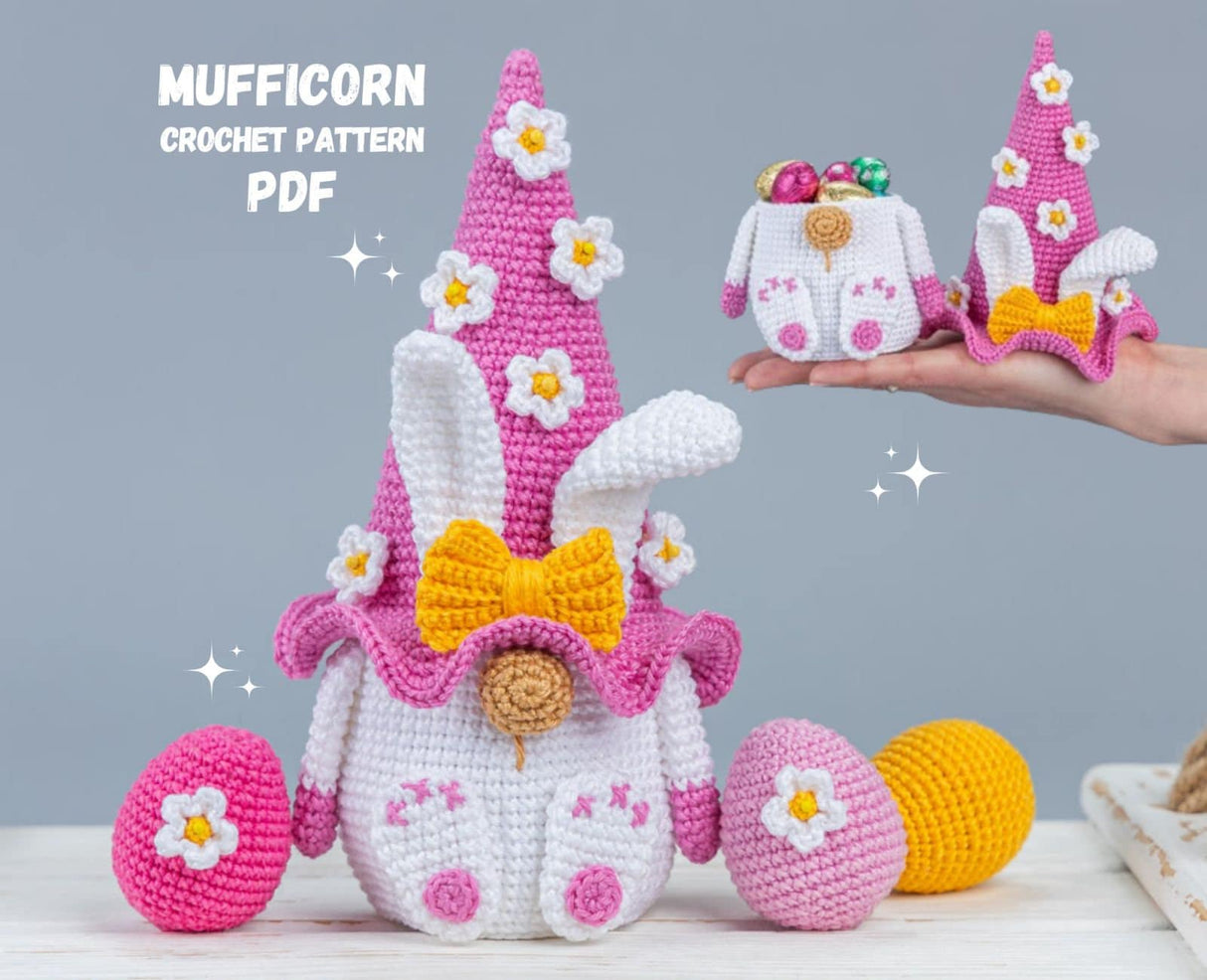 Digital PDF Easter Bunny Gnome & Egg Crochet Pattern