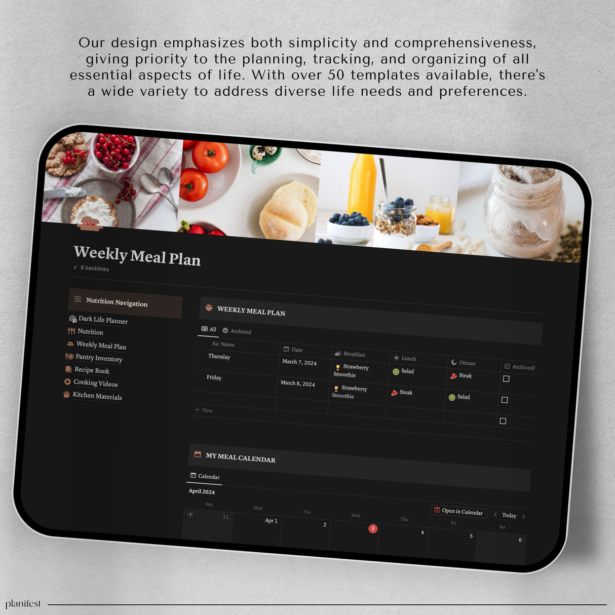 Dark Mode Notion Life Planner | All-In-One Aesthetic Dashboard