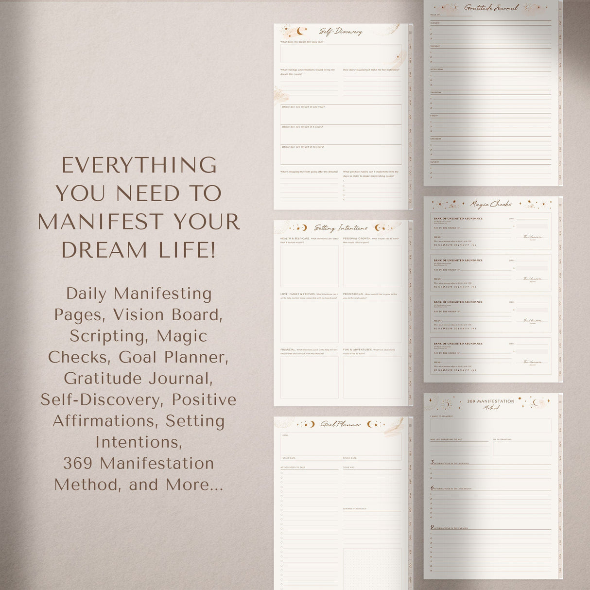 Manifestation Journal Law of Attraction | 456 Page GoodNotes PDF