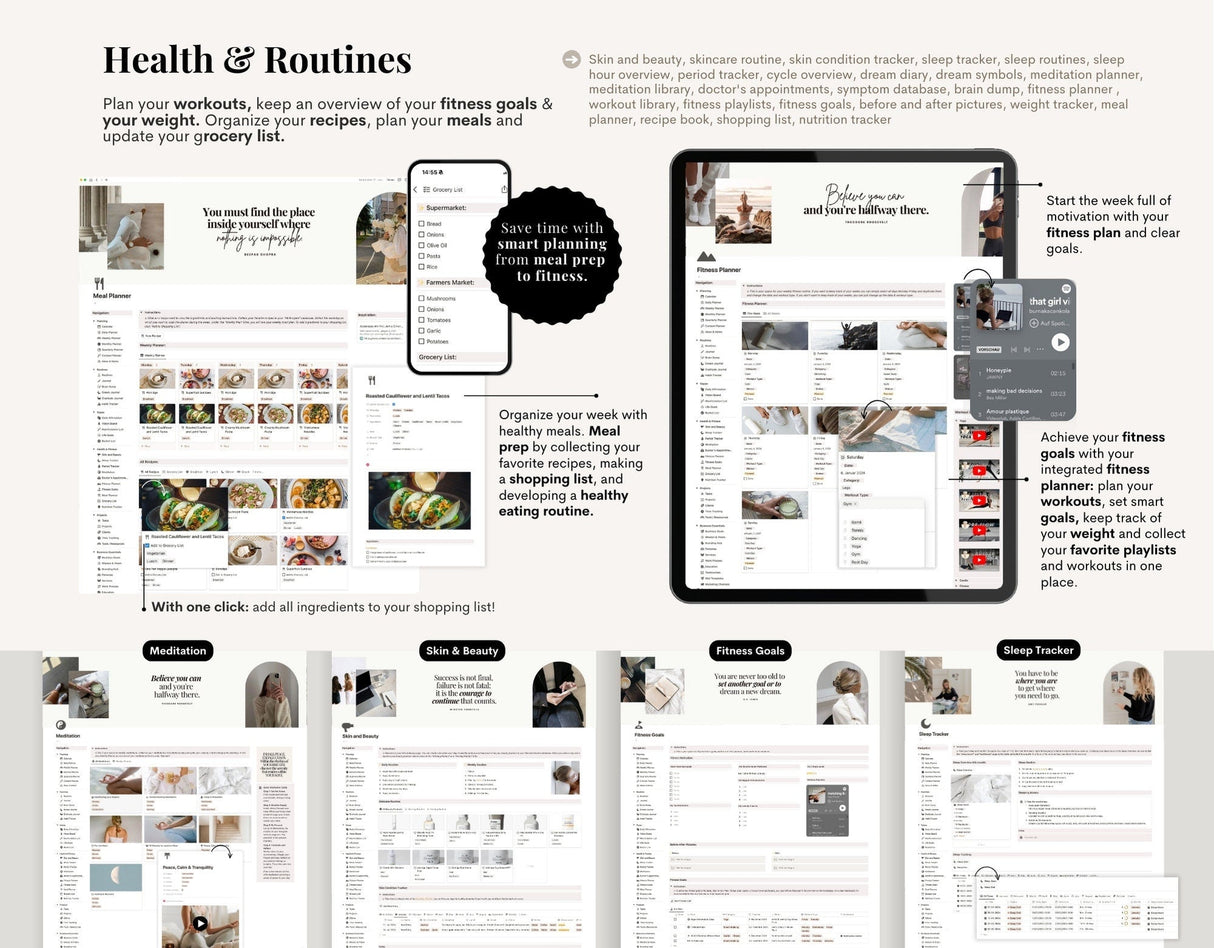 Notion 2026 Life & Business Planner | All-In-One Aesthetic Dashboard