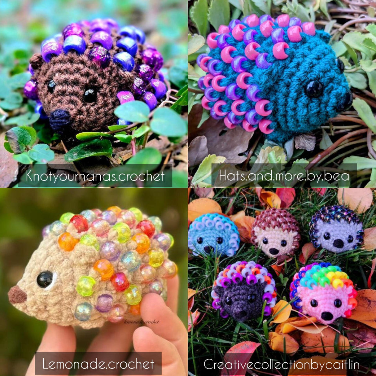 Digital PDF Beaded Fidget Hedgehog Pattern | No-Sew Sensory