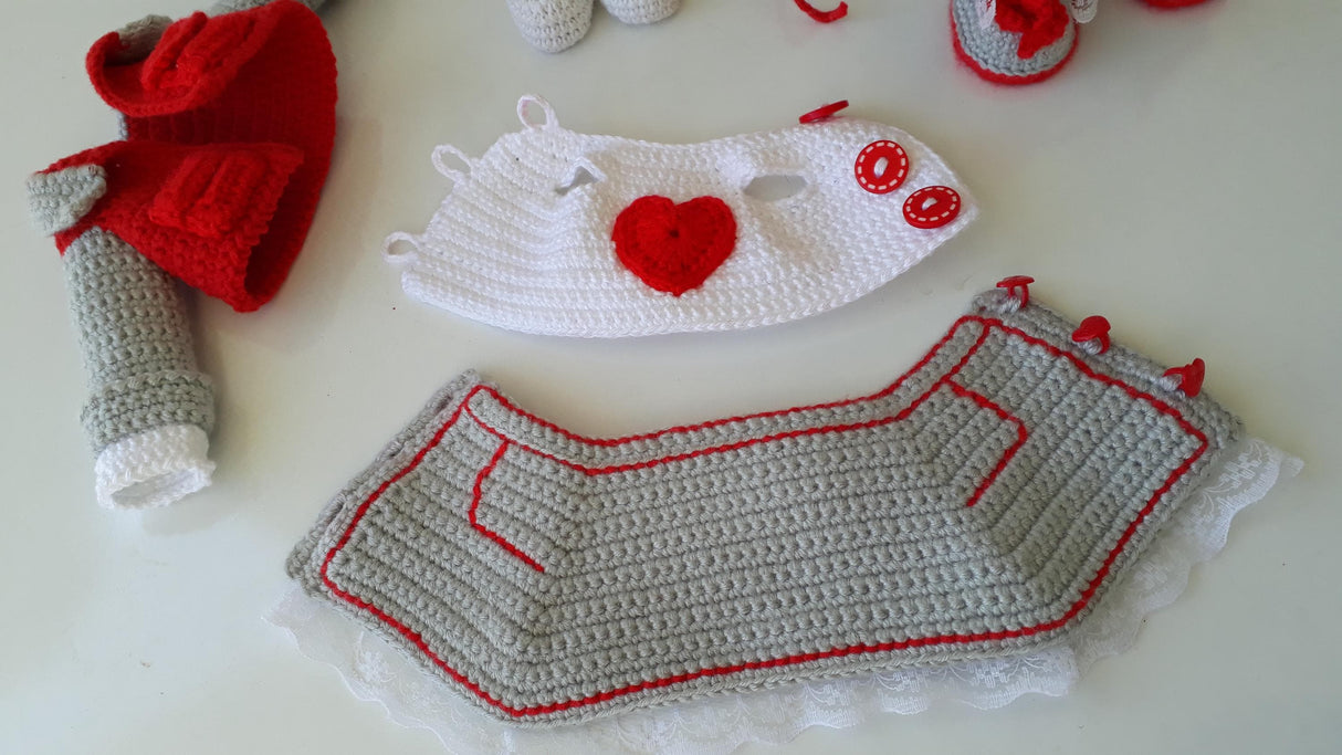 Valentina Doll Crochet Pattern PDF | Valentine's Day Amigurumi