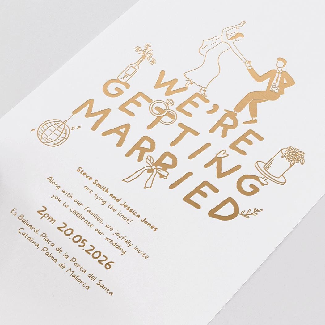 Wedding Invitation Template | Illustrated Canva Suite | Digital RSVP & Details