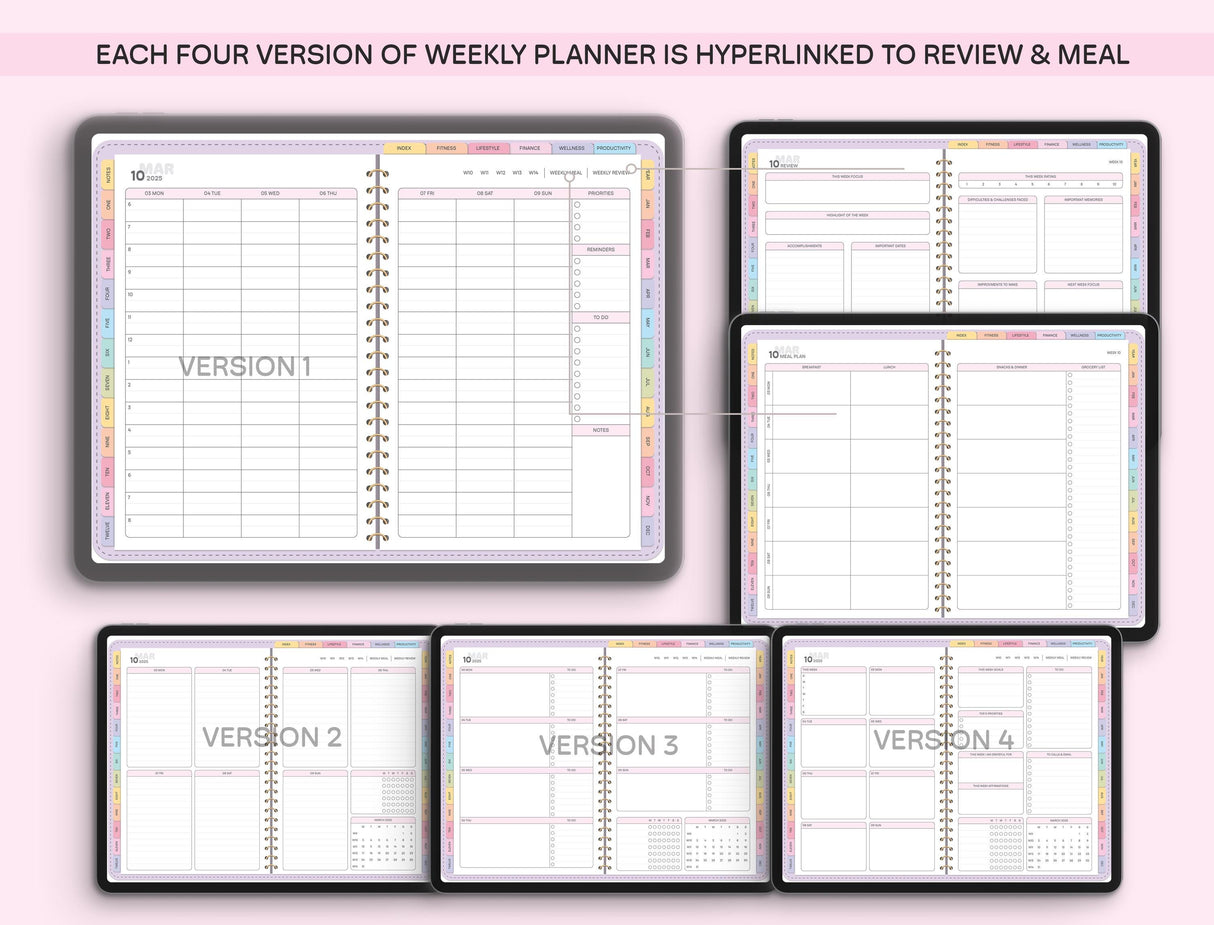 All-in-One Digital Planner 2026 | Multi-Year Goodnotes PDF