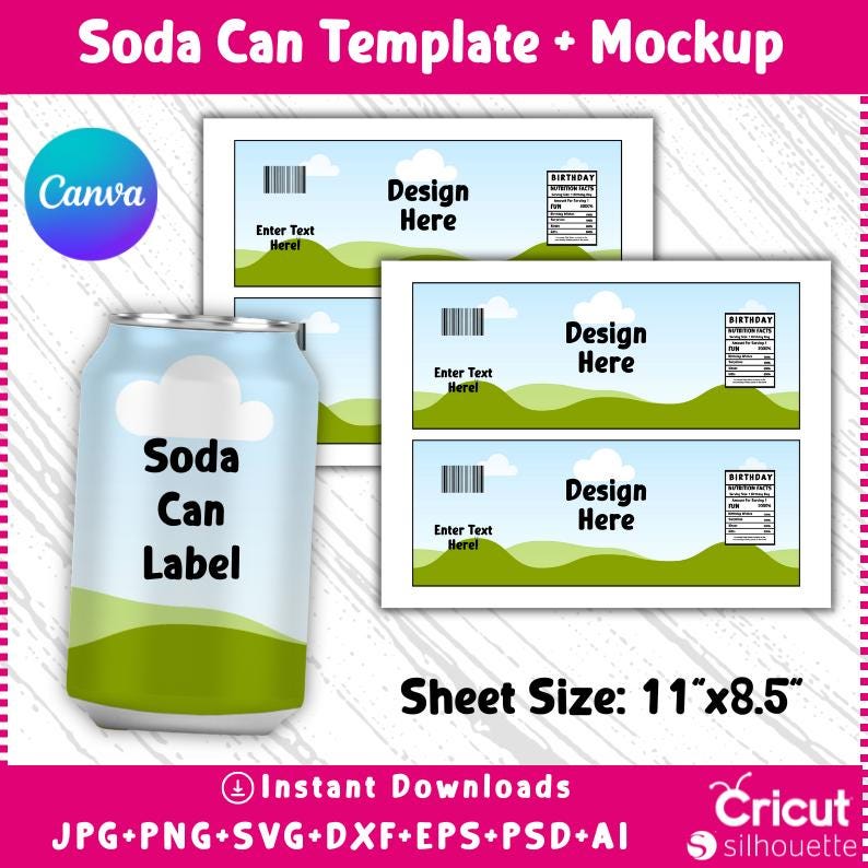 Party Favor Templates | Canva Chip Bag & Wrapper Bundle | Digital Files