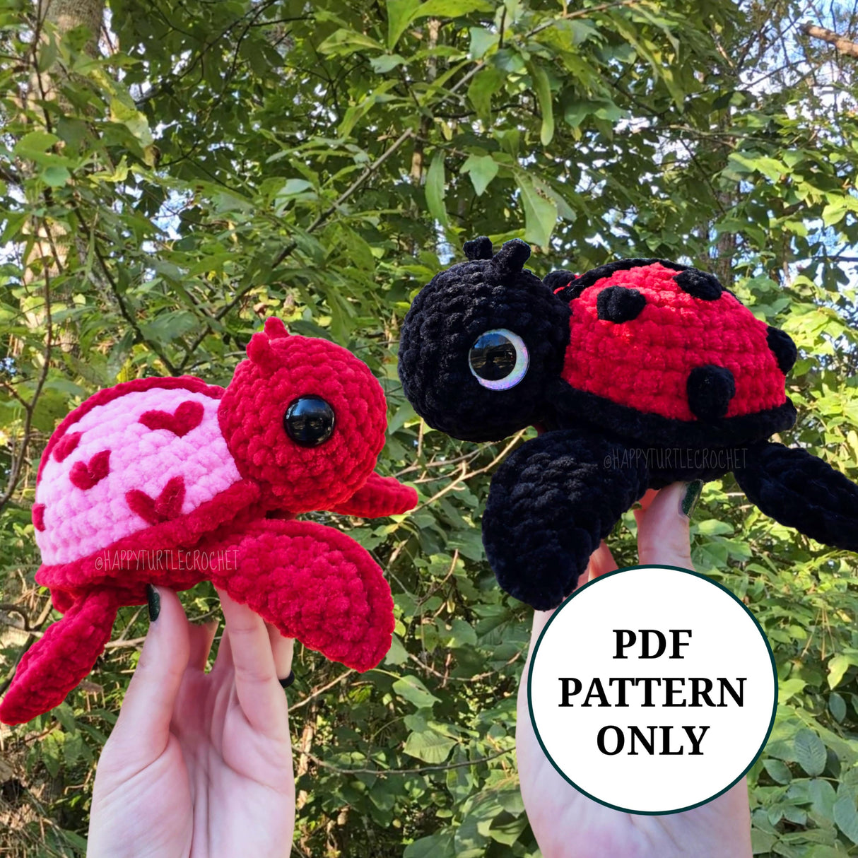 Digital PDF Ladybug Turtle Crochet Pattern | Lovebug Amigurumi