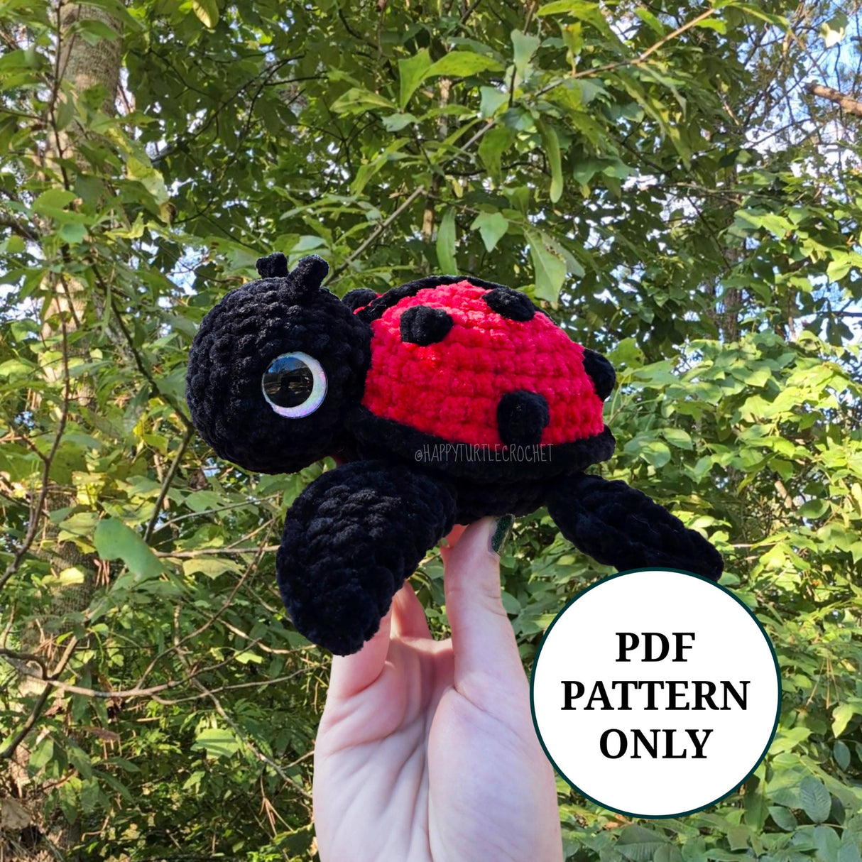 Digital PDF Ladybug Turtle Crochet Pattern | Lovebug Amigurumi