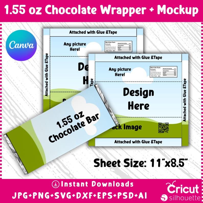Party Favor Templates | Canva Chip Bag & Wrapper Bundle | Digital Files