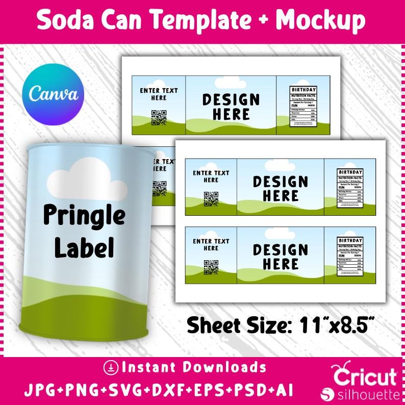 Party Favor Templates | Canva Chip Bag & Wrapper Bundle | Digital Files