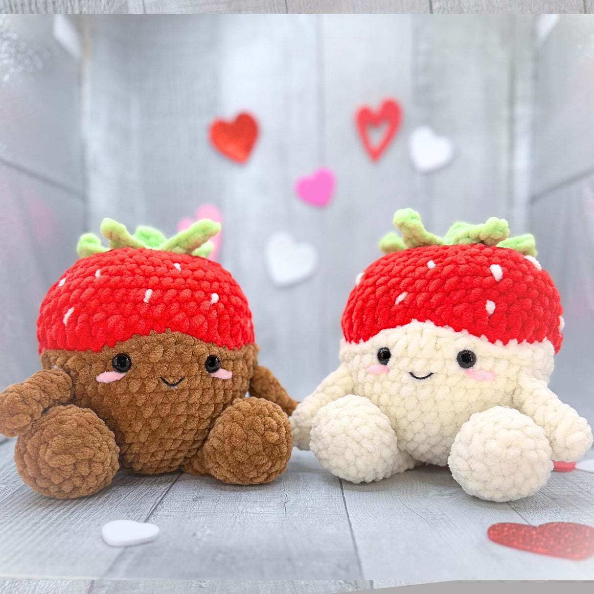 Digital PDF Chocolate Covered Strawberries Crochet Pattern