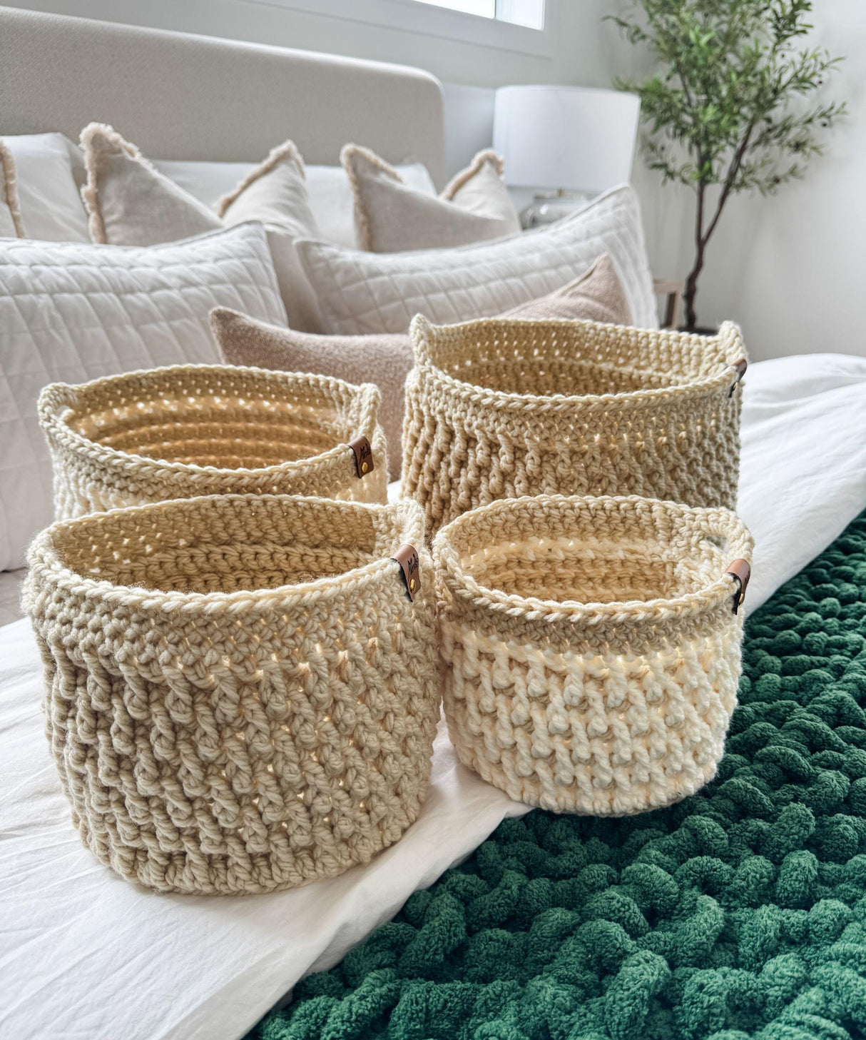 Homebody Baskets Crochet Pattern | 4 Sizes & Video Tutorial