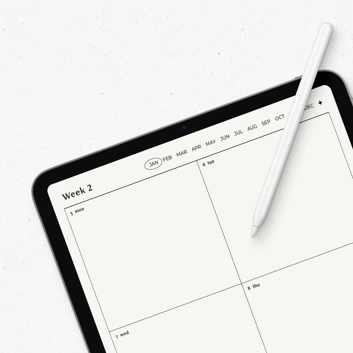 2026 Weekly Monthly Digital Planner | Minimalist Goodnotes PDF