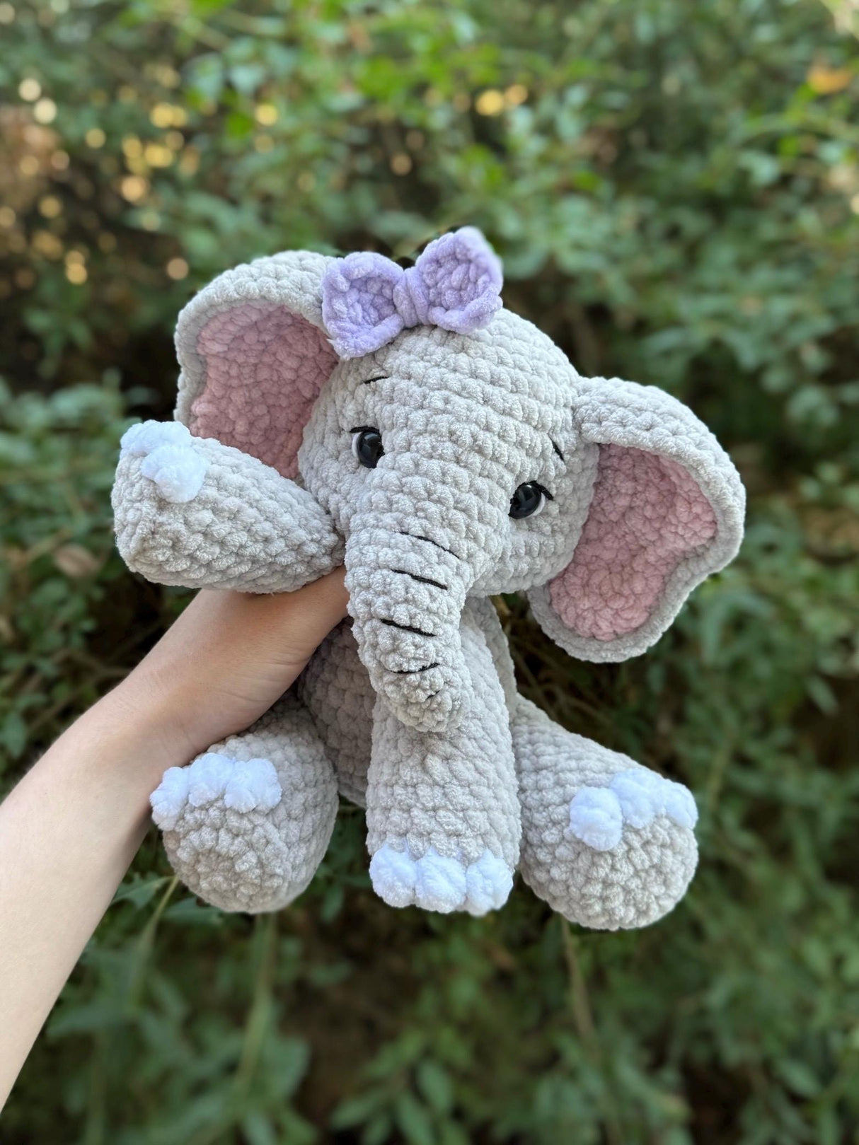 Sitting Elephant Crochet Pattern PDF | Ella the Elephant