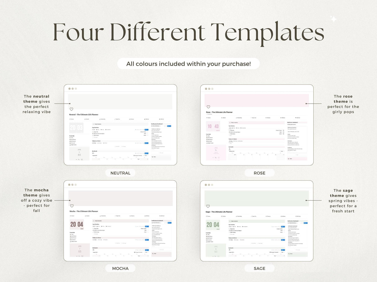 It Girl Notion Planner Template | 70+ Page Aesthetic Dashboard
