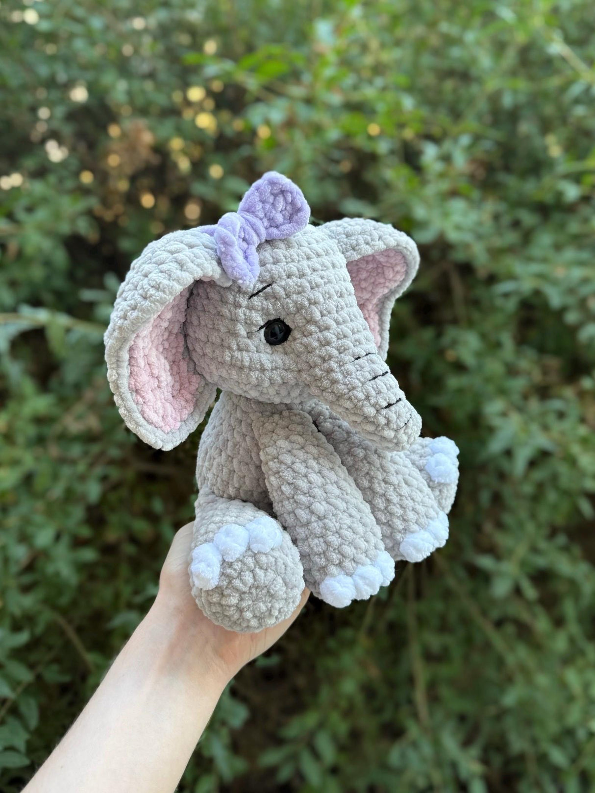Sitting Elephant Crochet Pattern PDF | Ella the Elephant