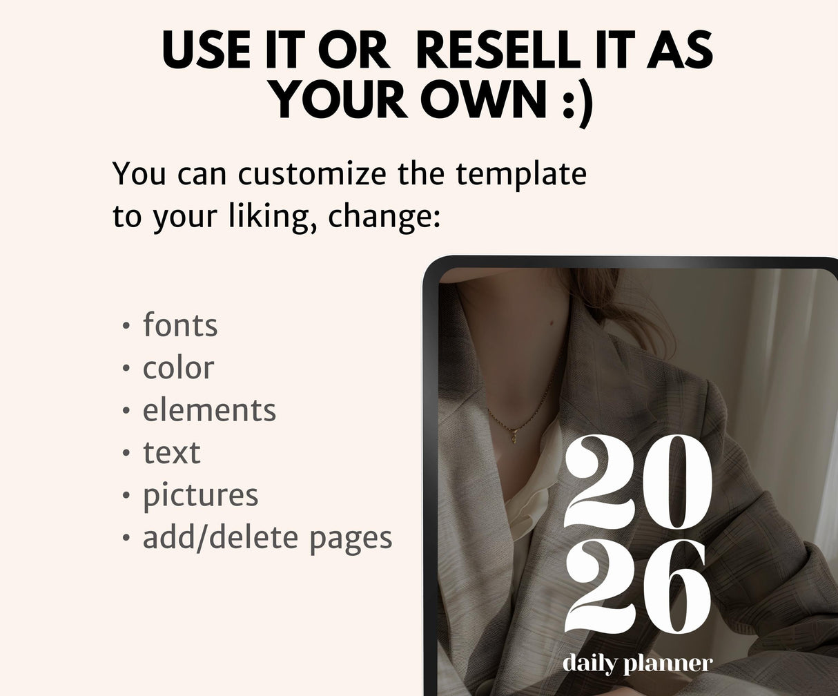 2026 Life Planner MRR PLR | Done-For-You Canva Template