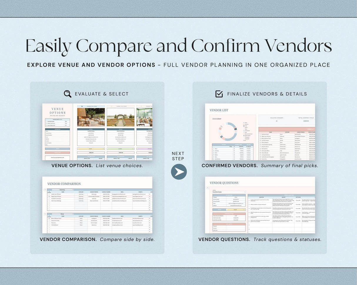 Wedding Planner Spreadsheet | Ultimate Budget & Guest List | Google SheetsExcel
