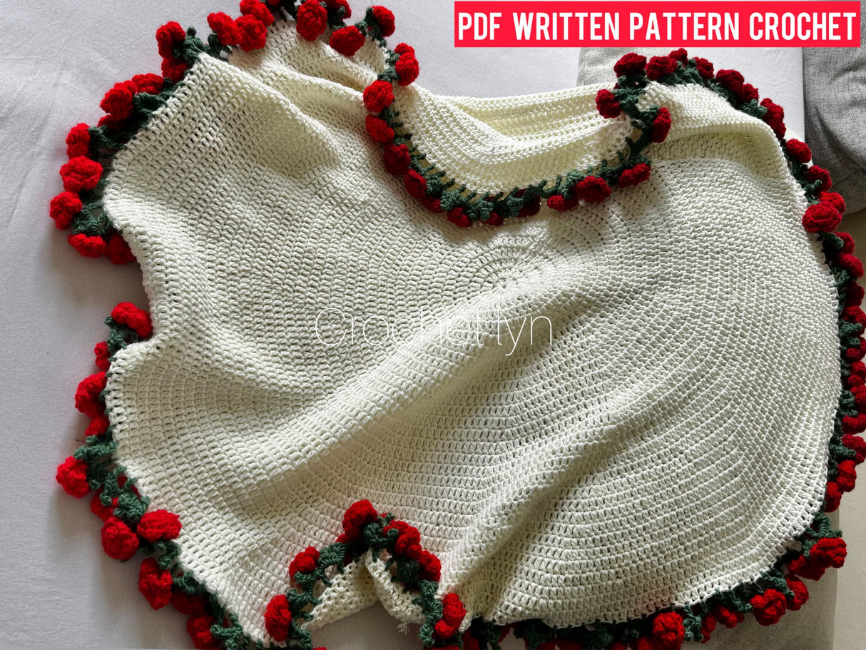 Crochet Rose Bouquet Blanket Pattern | PDF & Video | Beginner