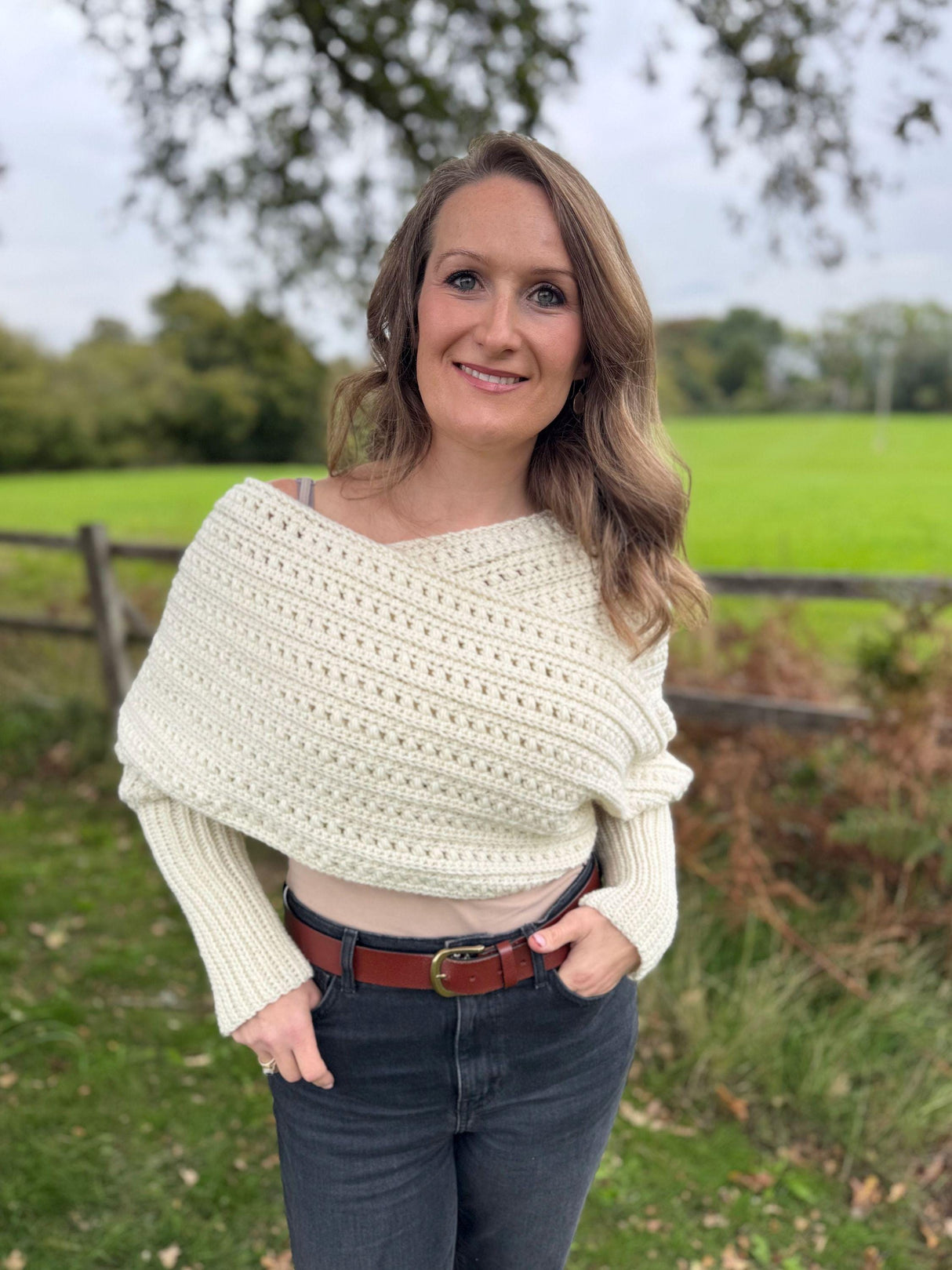 Crochet Sweater Scarf Pattern PDF | Scarf with Sleeves & Video