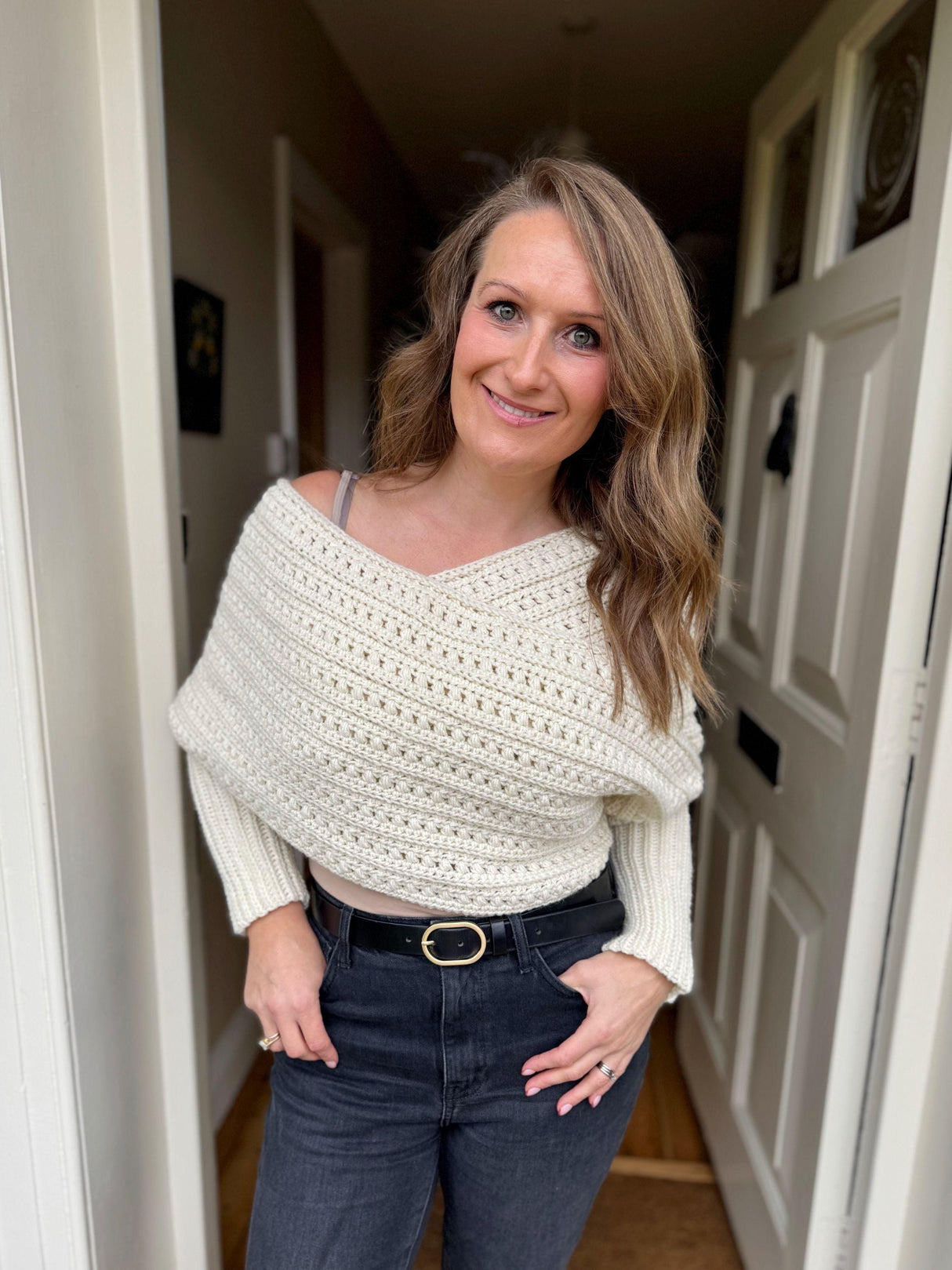 Crochet Sweater Scarf Pattern PDF | Scarf with Sleeves & Video