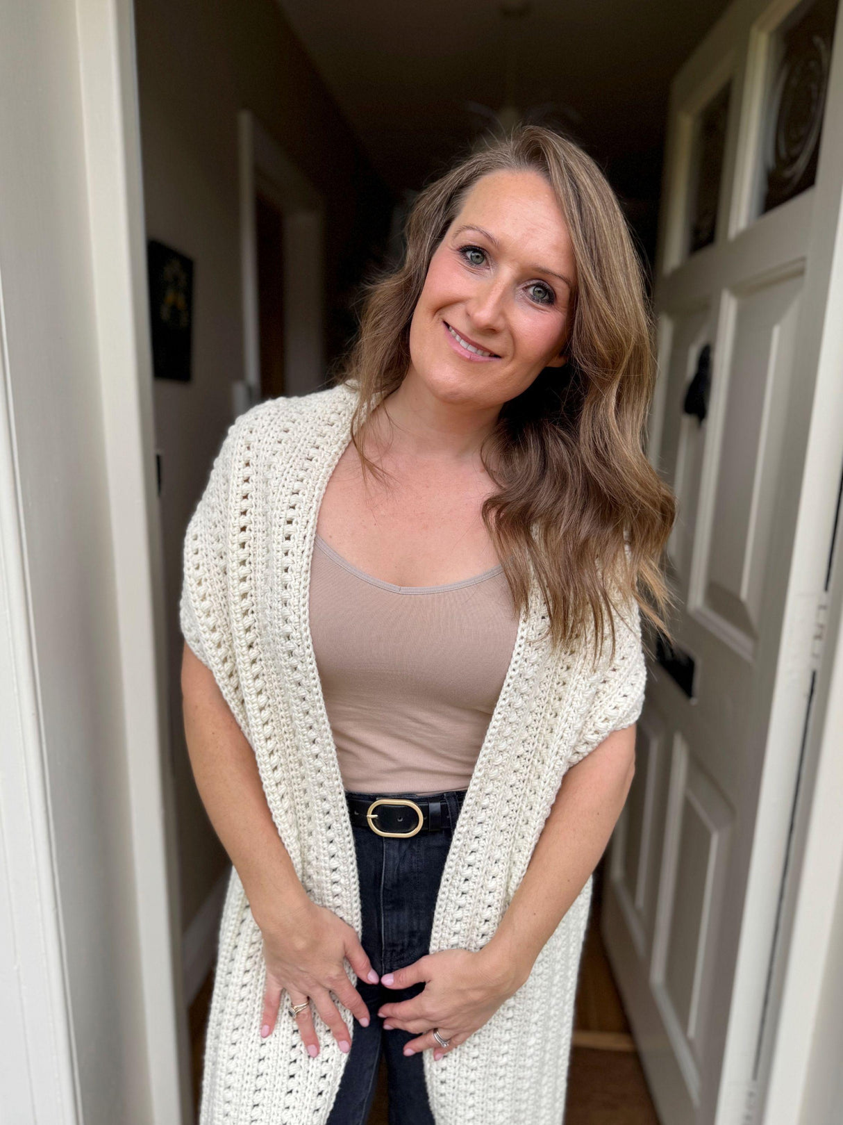 Crochet Sweater Scarf Pattern PDF | Scarf with Sleeves & Video