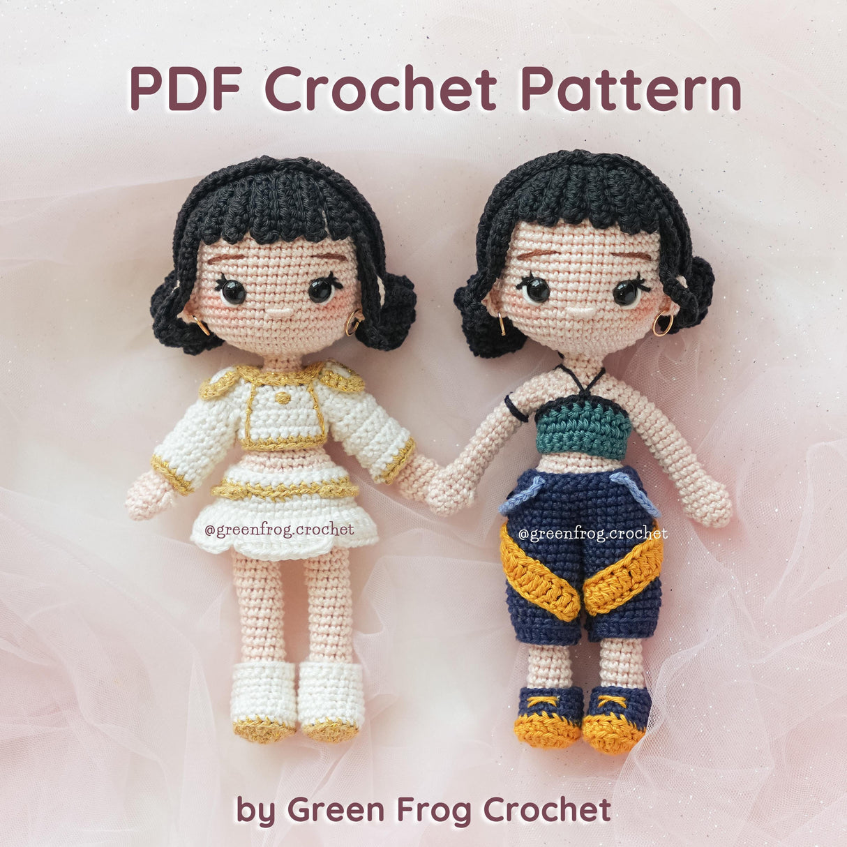 Digital PDF 3-in-1 Kpop Girl Crochet Pattern | Dress-Up Doll