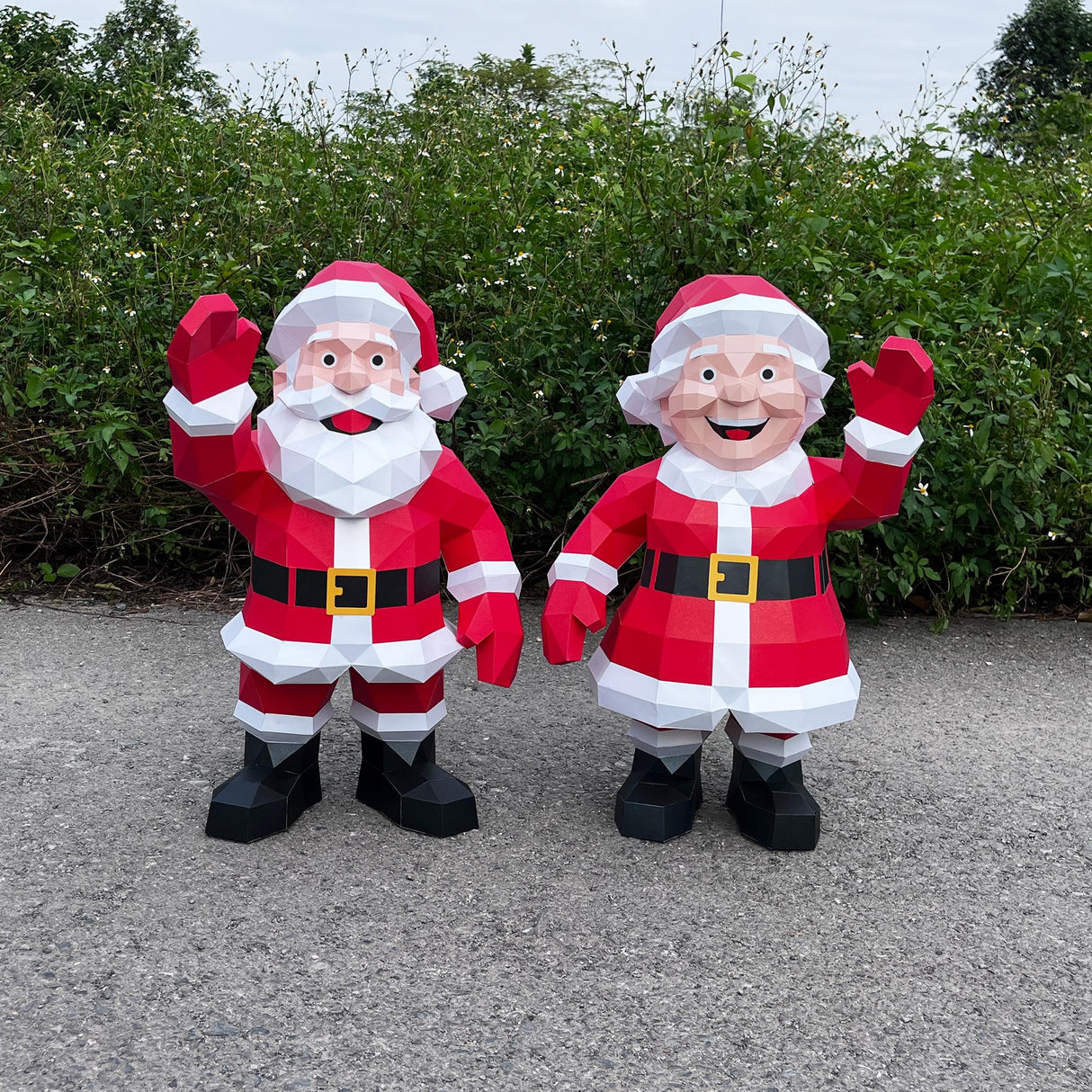 Santa Claus Papercraft SVG | 3D Christmas Decor Cut Files | Cricut & Cameo