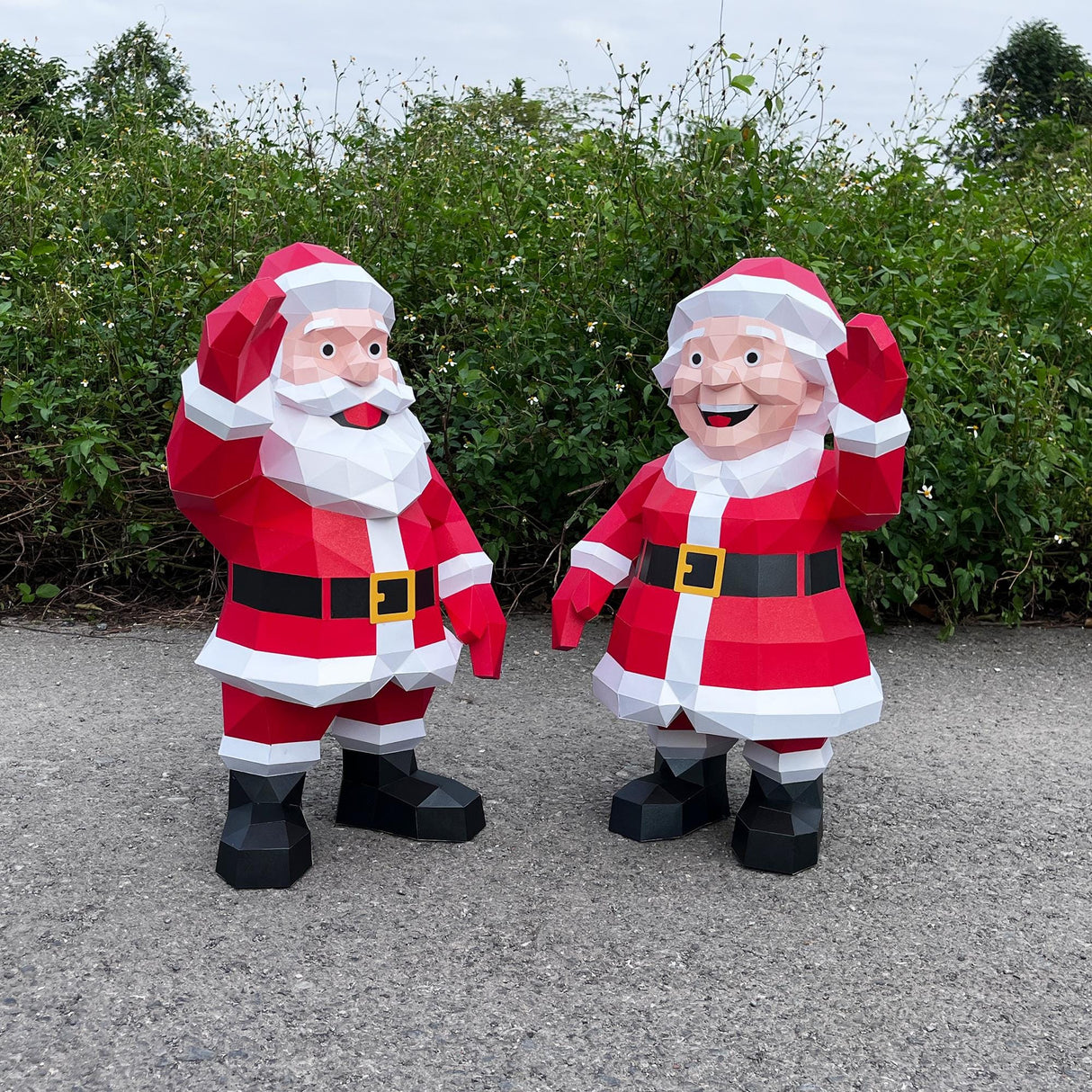 Santa Claus Papercraft SVG | 3D Christmas Decor Cut Files | Cricut & Cameo