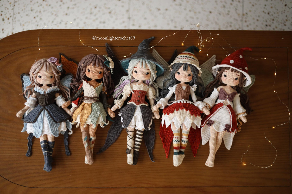 5-in-1 Fairy Crochet Doll Pattern PDF | Seasonal Amigurumi