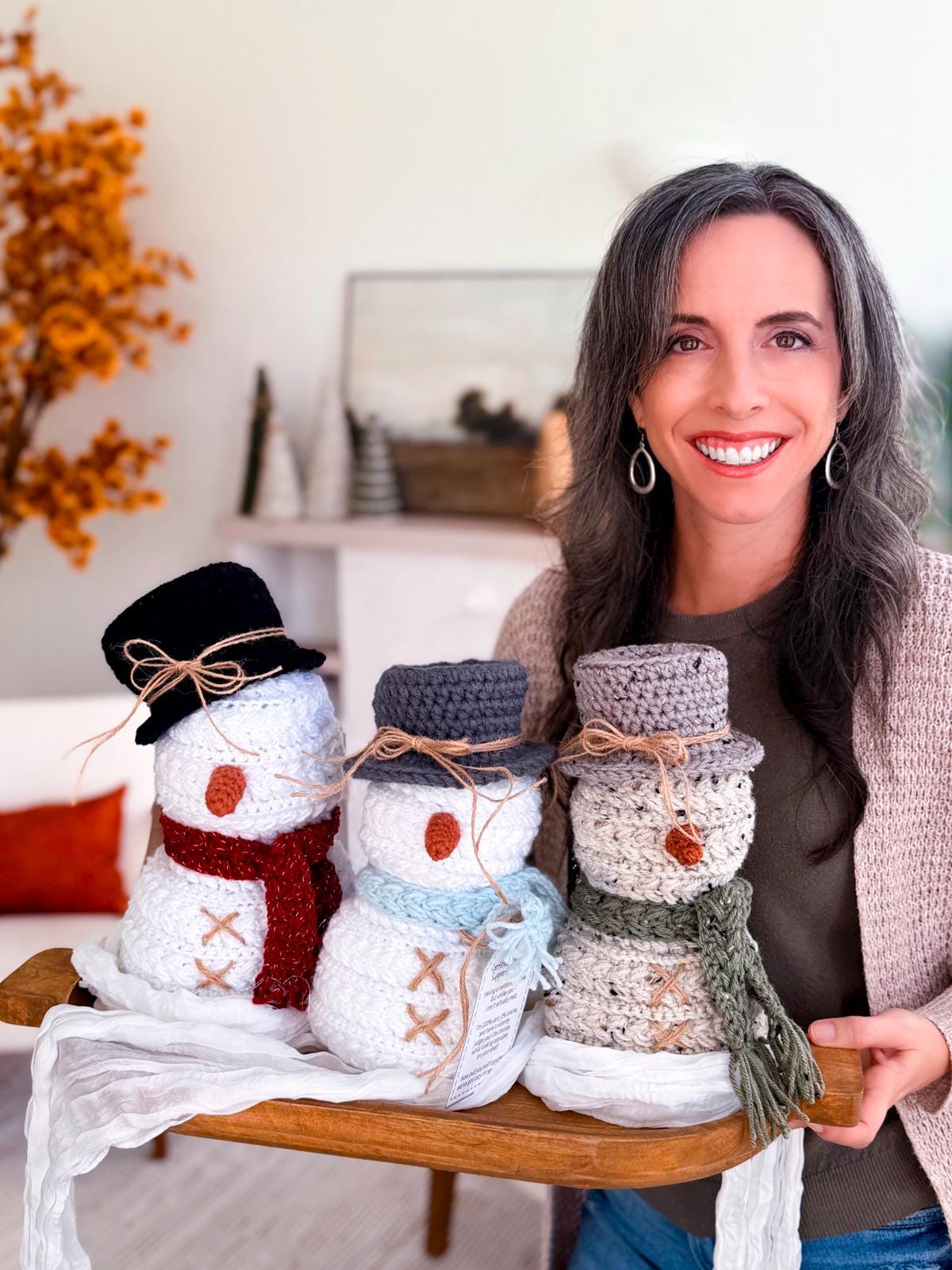 Digital PDF Wheat Stitch Snowman Crochet Pattern | Video