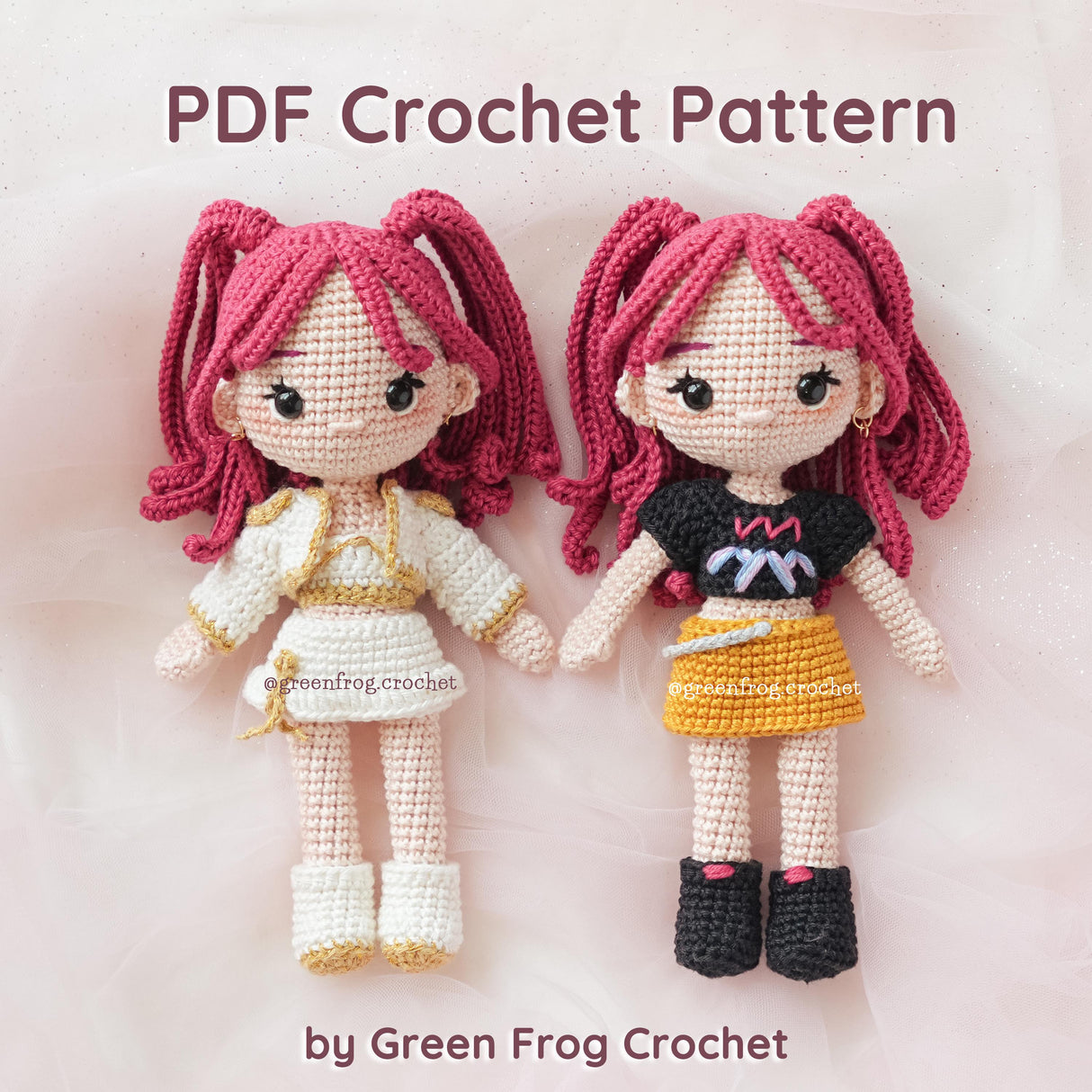 Digital PDF 3-in-1 Kpop Girl Crochet Pattern | Dress-Up Doll