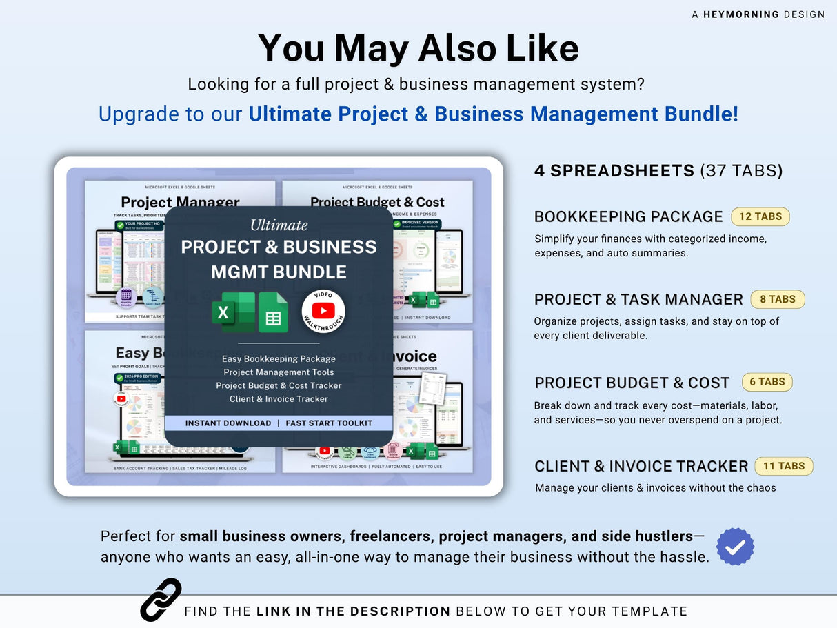 Project Management Spreadsheet | Gantt, Kanban, Eisenhower | Excel & Sheets