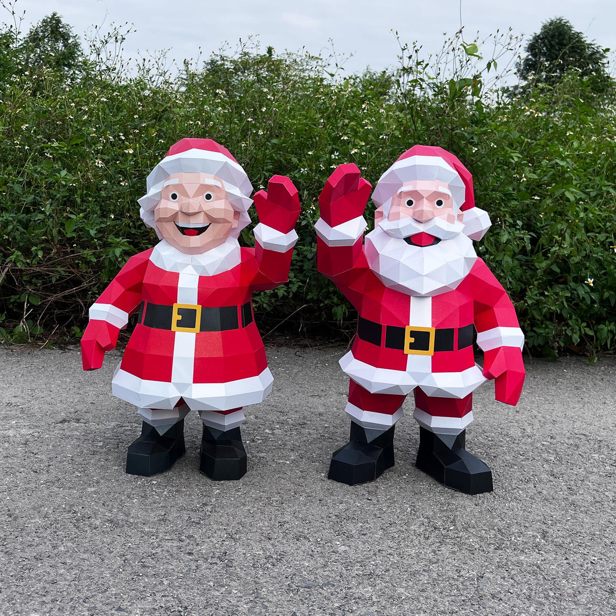 Santa Claus Papercraft SVG | 3D Christmas Decor Cut Files | Cricut & Cameo