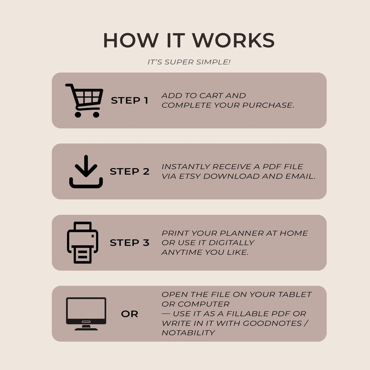 2026 Weekly Planner Printable | Minimalist 2-Page Dated PDF
