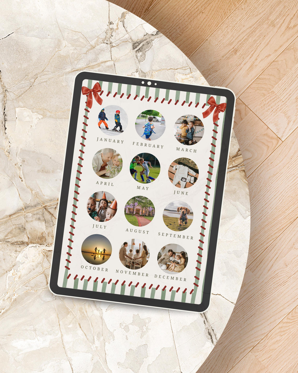 Editable Holiday Card Template | Double Sided Photo Card | Watercolour Canva
