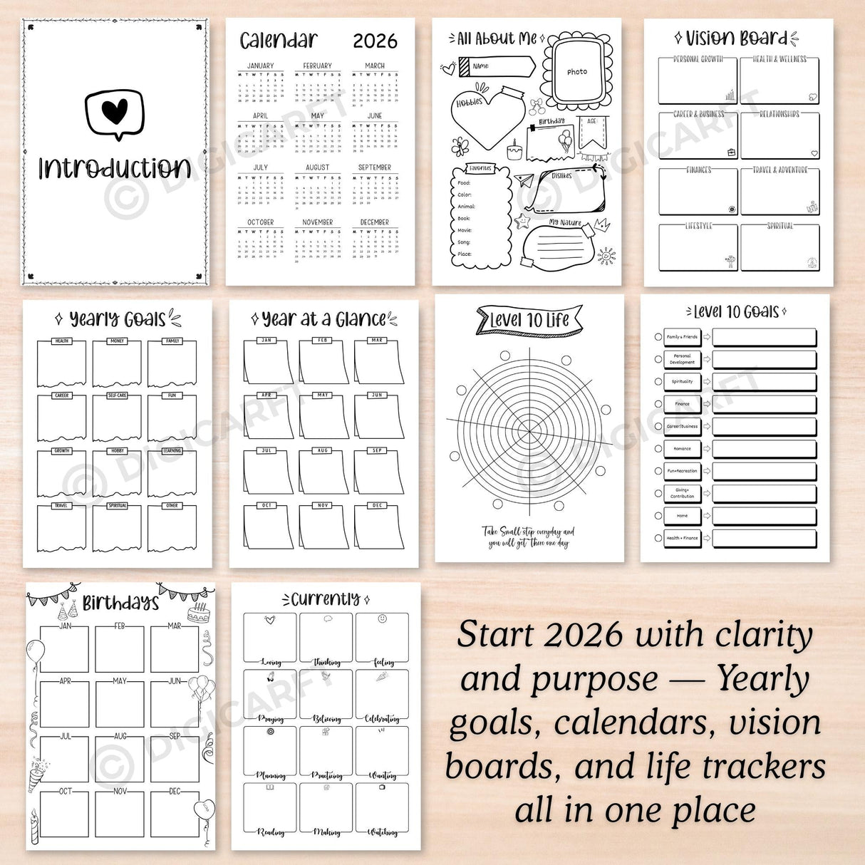 2026 Bullet Journal & Planner Bundle | 360+ Page Printable PDF