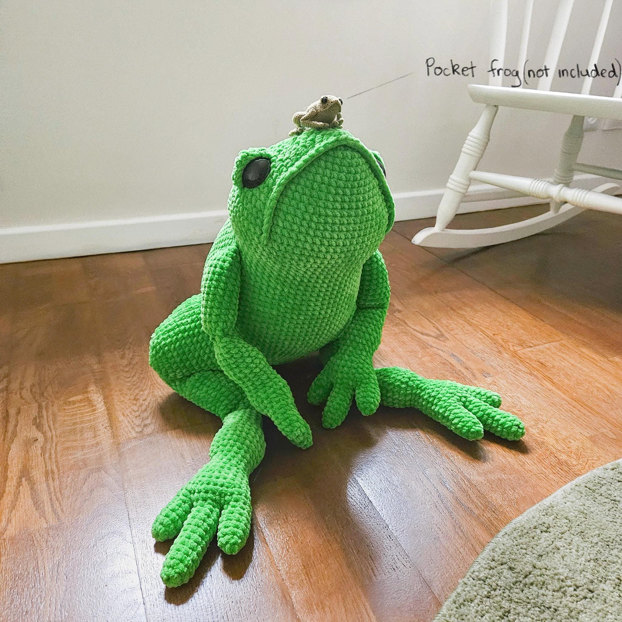 Digital PDF Big Frog Crochet Pattern | Giant Amigurumi