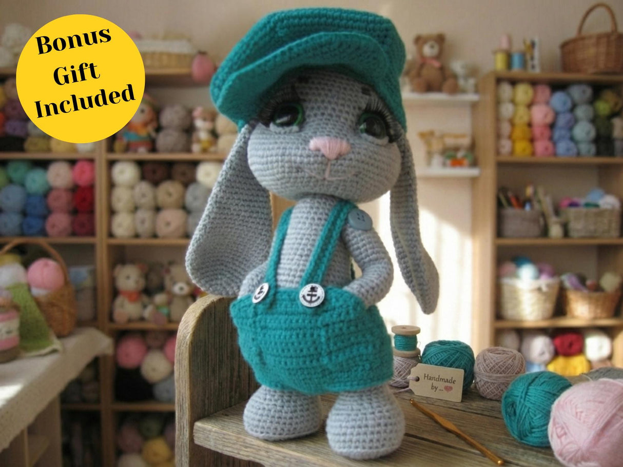 Crochet Bunny Pattern PDF | Beginner Floppy Ear Amigurumi