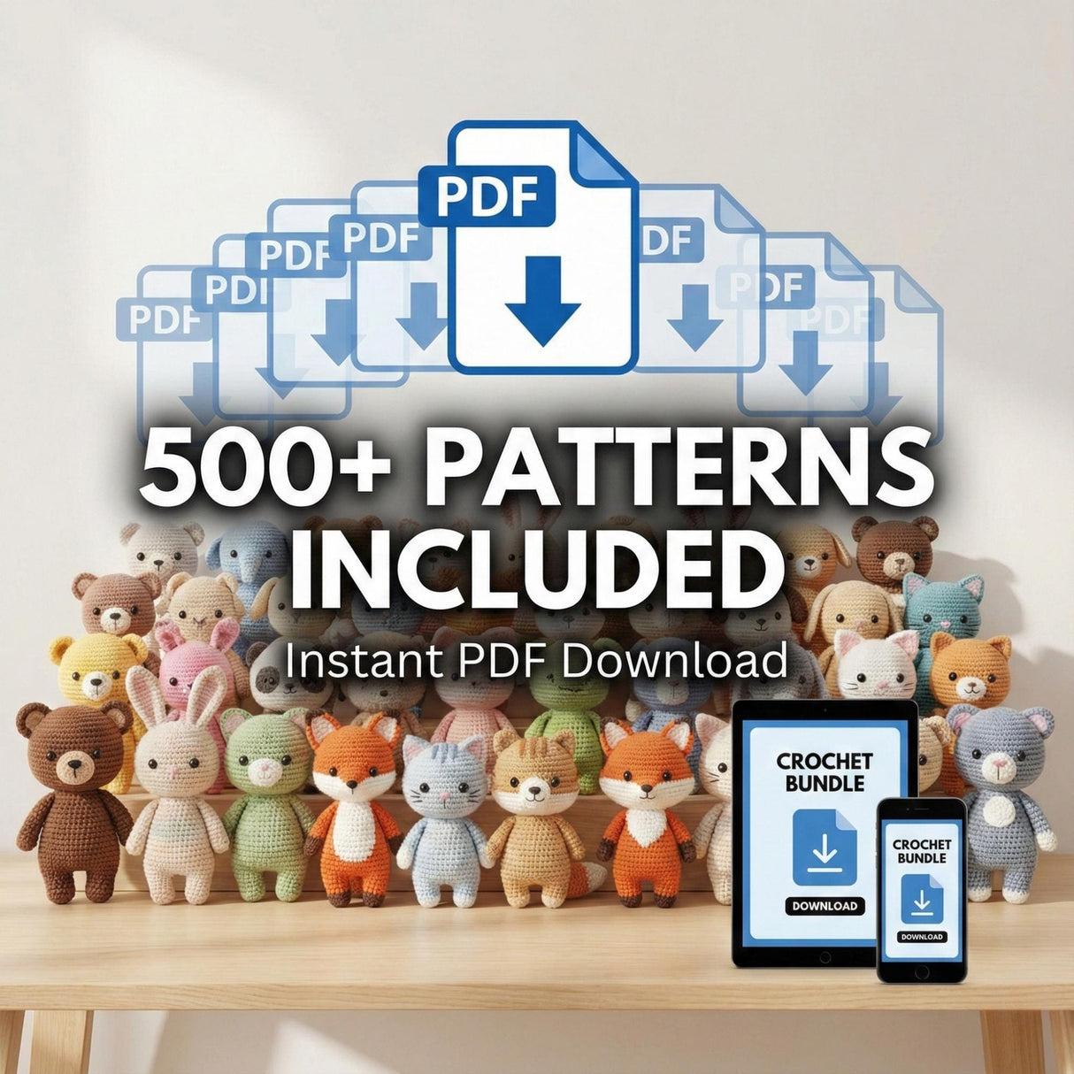 Digital PDF 500+ Amigurumi Crochet Patterns | Animal Bundle