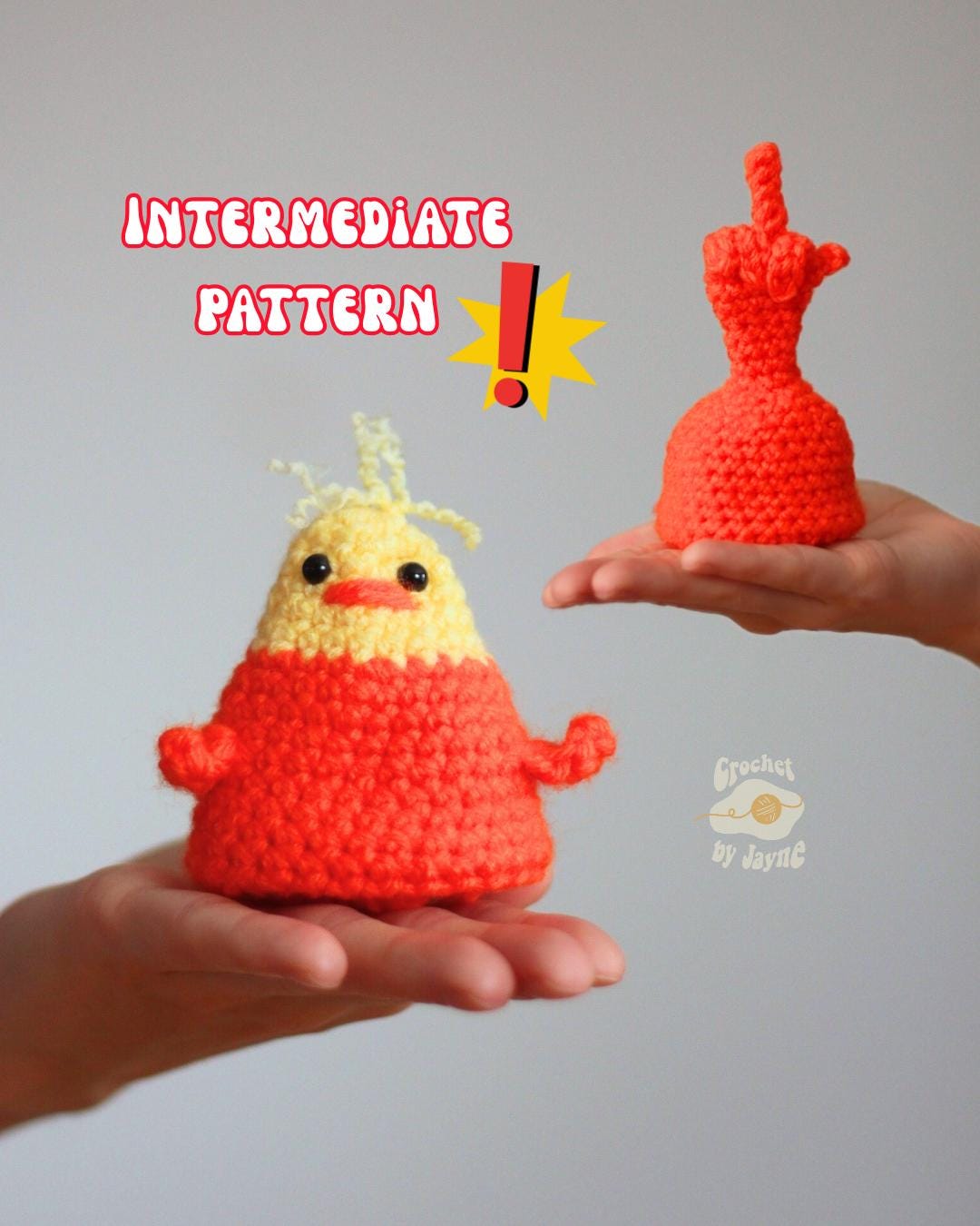 Digital PDF Flip the Bird Reversible Crochet Pattern | No-Sew