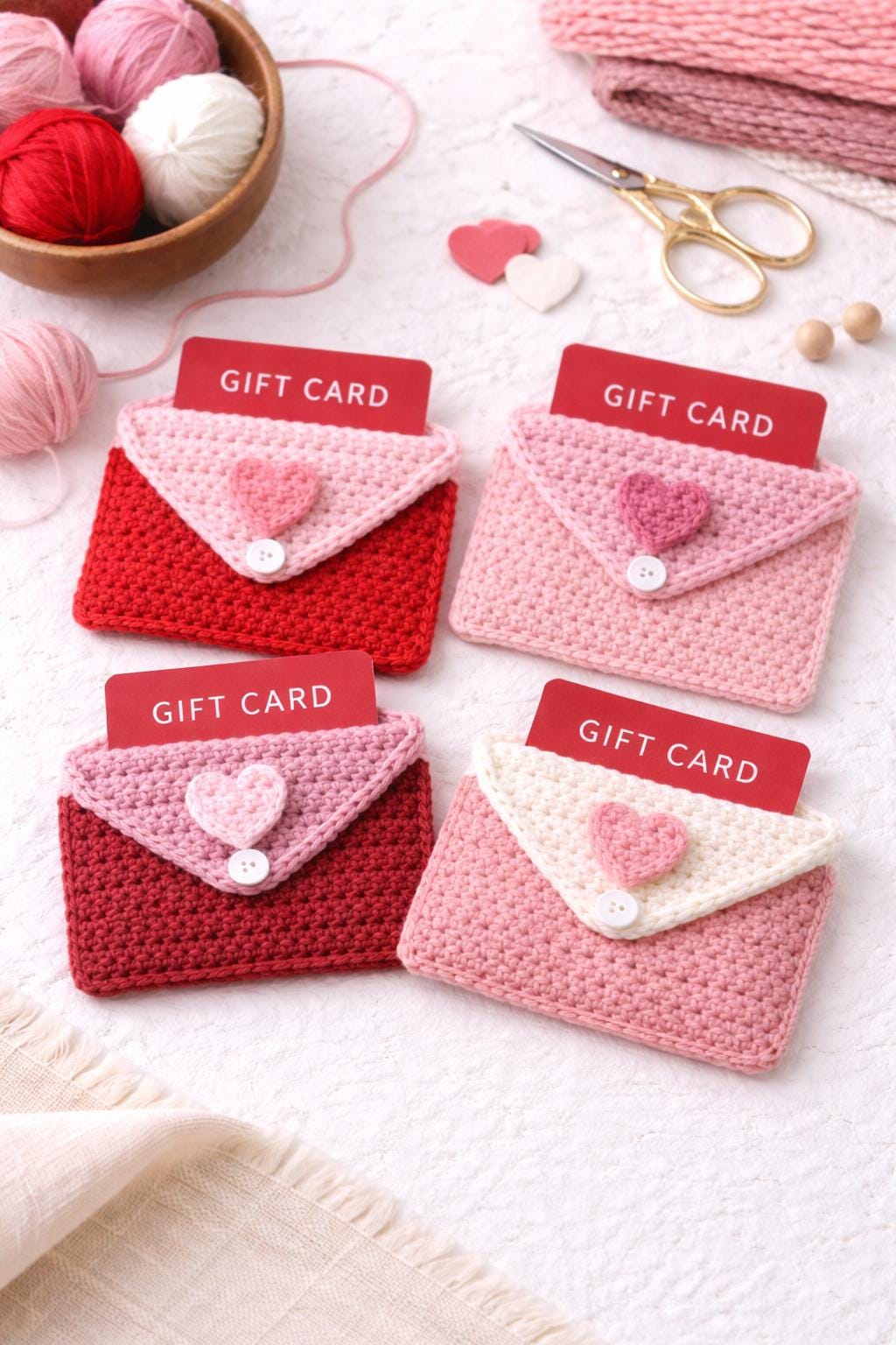 Valentine Crochet Gift Card Holder | Beginner PDF Pattern