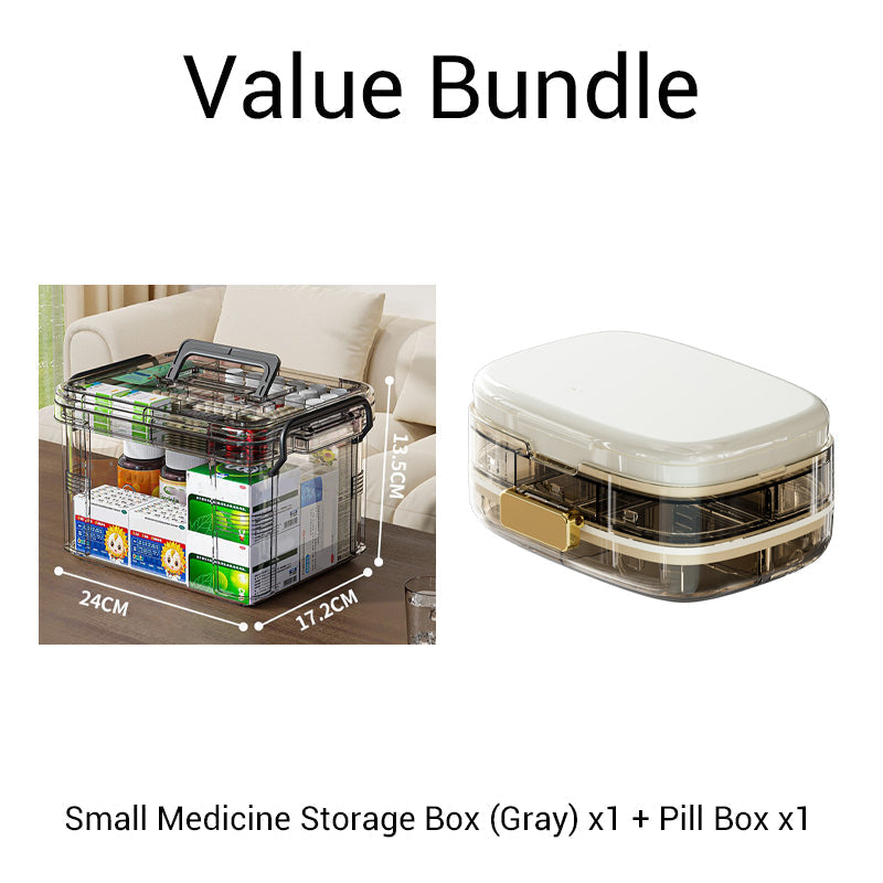 ✈️ Travel-Sized Pharmacy | 2-Layer Portable Medicine Organizer 🧳【50% OFF】
