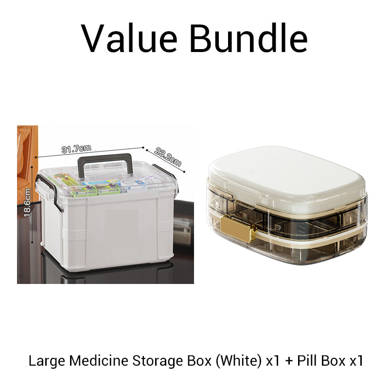 ✈️ Travel-Sized Pharmacy | 2-Layer Portable Medicine Organizer 🧳【50% OFF】