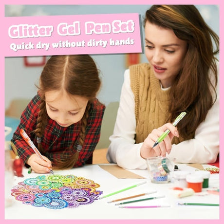 🆕 2026 New Launch | Glitter Gel Pen Set | Smooth Writing for Journals & Crafts ✨【50% OFF】