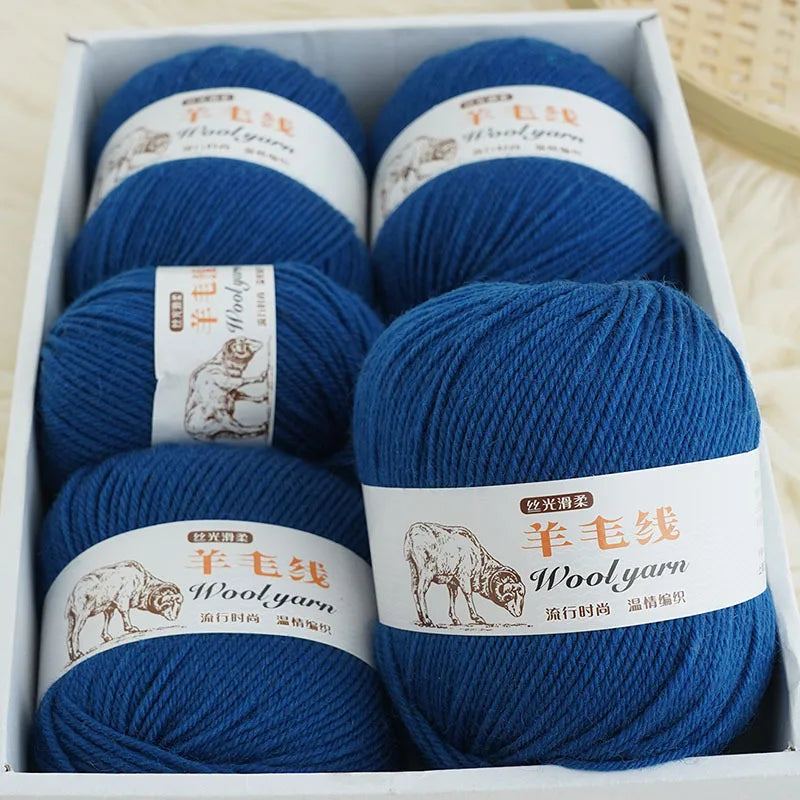 Top Quality Wool Blended Crochet Yarn Knitting Sweater Scarf Woollen Thread Thick Yarn 4ply 3pcs*100g=300grams Free shipping